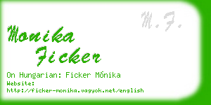 monika ficker business card