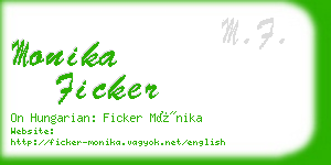monika ficker business card